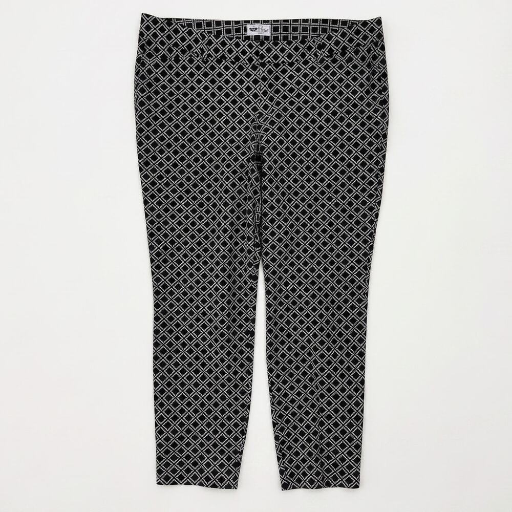 Old Navy Pixie Womens 16 Regular Black White Diamond Pattern Ankle Length